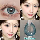 1 Pair Myopia Color Contact Lenses for Eyes with Prescription Makeup Eye Color Lenses Beauty Pupils Fashion Blue Lenses