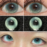 Green World 1 Pair New Product Color Contact Lenses Degrees Fashion Comfort Soft Nature Blue Grey Lenses
