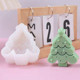 Christmas Tree Silicone Candle Mold DIY Gingerbread Man Elk Soap Resin Crystal Making Chocolate Mold Party Decor Holiday Gifts