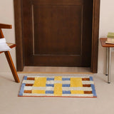 Retro Tufted Grids Bathroom Mat Soft Tufting Geometric Bedroom Carpet Bedside Rug Floor Non Slip Pad Aesthetic Home Autumn Decor