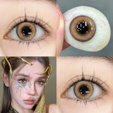 2PCS Hot Sale Color Contact Lenses with Prescription 0~-8.00 Degree Klein Butterfly Lenses Blue Pupils Beauty Eyes Lens