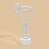 Chi-buy LED Neon Table wine glass USB Powered Neon Signs Night Light 3D Wall Art Bedroom Living Room Decor Lamp Signs