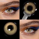 Unspoken Brown Yearly Disposable Colored Contacts Lenses for Eyes Daily Dating Makeup 14.2mm Soft Cosmetic Beauty Lens