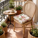 New Rustic Style Cotton Thicken Tatami Floor Bay Window Cushion Balcony Yoga Mat Floral Pattern Cushion Home Decoration 40x40cm