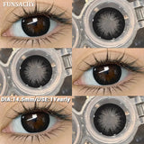1 Pair Colored Contact Lenses BROWN Natural Eye Contacts Super Natural Lens Gray Color Lens Beautiful Pupils Cosmetics