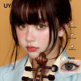 Colored Contacts Lenses Natural Look Brown Eye Lenses Gray Contact Blue Lens Cosmetic Beauty Pupil Yearly Use