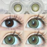 1 Pair New Color Contact Lenses Degree High Quality Blue Eyes Colored Lens Makeup Beautiful Pupil Yearly Use