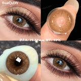 1 Pair Grace Series Colored Contact Lenses Natural Brown Pupils Eyes Soft lenses Gray Soft Contacts 14.50mm