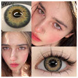 1 Pair Yearly Use Color Contact Lenses for Eyes Natural Look Brown Eye Lenses Beauty Pupils Gray Lens Eyes Cosmetic