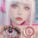 1pair Colored Contact Lenses Anime Halloween Cosplay Softlens 14.5mm 6months