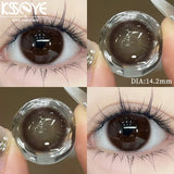 1 Pair Hot sales Color Contact Lenses Eyes Natural Contact Lenses Purple Brown Lenses Makeup Annual