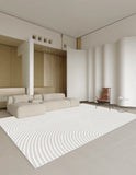 Living Room Oversized Carpet White Lines Bedroom Carpets Minimalist Stripes Home Rug Fluff Non-slip Machine Washable Rugs Tapete