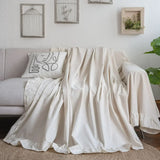 Sofa Throws Slipcovers Soft Couch Cover Ruffled Terylene Cotton Living Room for Pets Multi-Use Extra Large Furniture Decorative