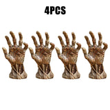 Scary Dismembered Arm Hand Halloween Sculpture Realistic Horror Prop for Haunted House Party Decoration Creepy Garden Art