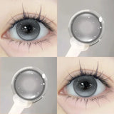 1pair Natural Myopia Lenses Korean Lenses Colored Contact Lenses with Prescription Brown Lenses Soft Grey Beauty Pupil