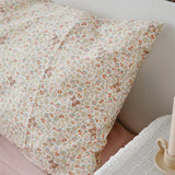 Adorable Bear Floral Lace Cotton Children's Bedding Set 4-Piece Active Printing Skin-friendly Home Textile Kids Room Linens