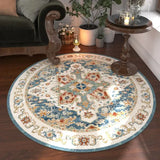 Round Carpets for Living Room  Vintage Floral  Large Area Home Decor Luxury Bohemian IG Exotic Art Soft Bedroom Polyester Rugs
