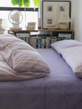 Thiened Milk Velvet Bedding Set Winter Warm Double-Sided Fce Duvet Cover Purple Velvet Bedding Kit for Cold Weather