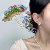 Gypsy Simulated Flower Bouquet Hair Clip High End Exquisite Hair Jewelry