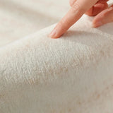 Cream Style Carpets for Living Room Luxury Bedroom Decor Stripe Carpet Irregular Shape Plush Rug Fluffy Soft Washable Thick Mat