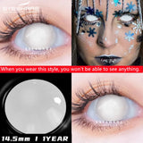 2pcs Cosplay Colored Contact Lenses Anime Blue Red Eyes Lenses Halloween Green Makeup Eyes Contact Crazy Lens Yearly