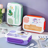 1300ML Cartoon Pattern Lunch Box for Kids Microwave Oven Bento Boxes Food Container with Dinnerware Sandwich Snack Fruit box