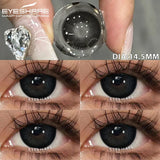 1pair Color Contact Lenses for Eyes Black Lenses Cosmetic Big Eye Lenses Gray Pupils Lens Yearly Natural Eye Contacts