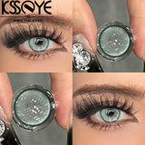 2Pcs Best Selling Colored Lenses Grey Blue Green Series Soft and comfortable Annual Lenses