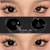 Cosplay Colored Contact Lenses 1 Year 2pcs Crazy Red Contact Lenses Anime Black Eye Lenses Halloween Beauty Makeup Lens