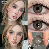2pcs/pair Yearly Colored Contacts with Prescription Beauty Cosmetic Brown Pupil Super Natural Korean Lenses Fast Shipping
