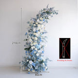 Blue Wedding Decoration Bull Horn Arch Floral Party  Engagement  Ceremony  Wedding  Outdoor  Event  Ceremony  Simulated  Flowers