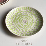 Ceramic Round Shape Floral Plates Dinner Sets Large Capacity Large Plate Dessert Salad Plate Beautiful Table Tableware Services
