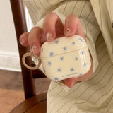 Spring Fresh Blue Flower INS Soft Case for Apple AirPods 4 Protection Cover for AirPods Pro 2 3nd Generation Earphone Cases