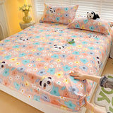 Purple Flower Bed Sheets Single/Queen/King Size Fitted Bed Sheet with Elastic Band drap de lit High Quality Mattress Cover 180