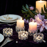 Crystal Votive Candle Holders Tealight Jewel Bowl Stands Decorative Centerpiece for Wedding Party Home Table Decor