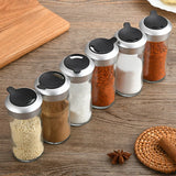 Spice Jar Seasoning Bottle Spice Pepper Salt Shaker Rotating Cover Salt Sugar Condiments Storage Container Kitchen Tools