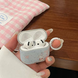 Cartoon cute dalmatian pink bow silicone earphone case for apple airpods 1 2 3 4 airpods pro 2 protection cover with keychain