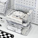 Transparent Desk organizer Desktop Storage Box Cosmetics Organizer Document Organizer Snack Storage Office Stationery Appliances