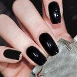 Red Gradient Press on Nails Medium Length Coffin Fake Nails with Sticky Tabs Ballerina False Nails Tips for Women Short Nails