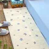 Bedroom Floor Carpet Bedside Soft Comfortable Non-slip Foot Mat Blue Star Long Rug Girls Room Thick Plush Home Decoration Rugs