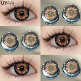 1 Pair Contact Lenses with Natural High Color Saturation & Defined Edge, Soft Age-Reducing Ambience