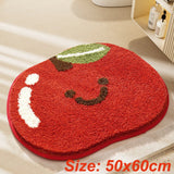 Tufting Fruit Bathroom Mat Soft Apple Orange Banana Lemon Carpet Bathmat Bedroom Rug Floor Pad Doormat Aesthetic Home Decor