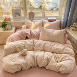 Class A washable small fresh printing four-piece set, student dormitory bed sheet three-piece set