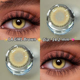 Yearly Colored Contact Lenses for Eyes Natural Eye La Girl Gray Contact Blue Lenses Blue Lenses Fashion Lenses 2PCS