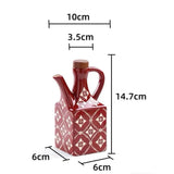 American Oil Pot Household Style Ceramic Bottle Chili Bottle Soy Sauce Vinegar Olive Oil Storage Container Kitchen Accessories