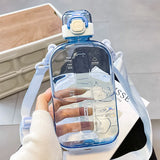 750ml Fashion Plastic Water Bottle With Strap Eco-Friendly Portable Creative Durable Outdoor Sport Drinking Bottle