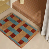 Retro Tufted Grids Bathroom Mat Soft Tufting Geometric Bedroom Carpet Bedside Rug Floor Non Slip Pad Aesthetic Home Autumn Decor
