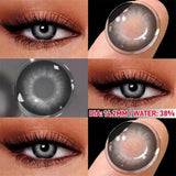 Eye Eyes Color Contacts Colored Contact Lenses Lens Small Pupil Cosmetics Cosplay Black 2Pcs 12 Months 1 Year Yearly Use