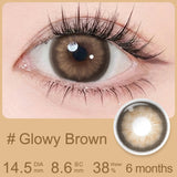 14.5mm Contact Lenses With Diopters Makeup Brown/Gray/Black Colored Eye Contacts 6 Months