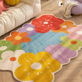 Bedroom Home Carpet Large Area Colorful Living Room Flower Thickened Decoration Rug Kidsroom Maison Tapis Pink Decor